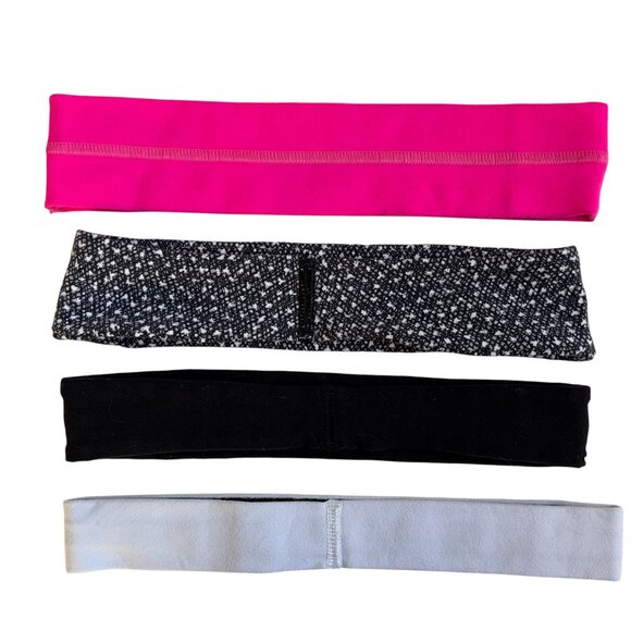Lululemon Headband Lot of 4 (Pink, Black, Black Print & White) main image 5